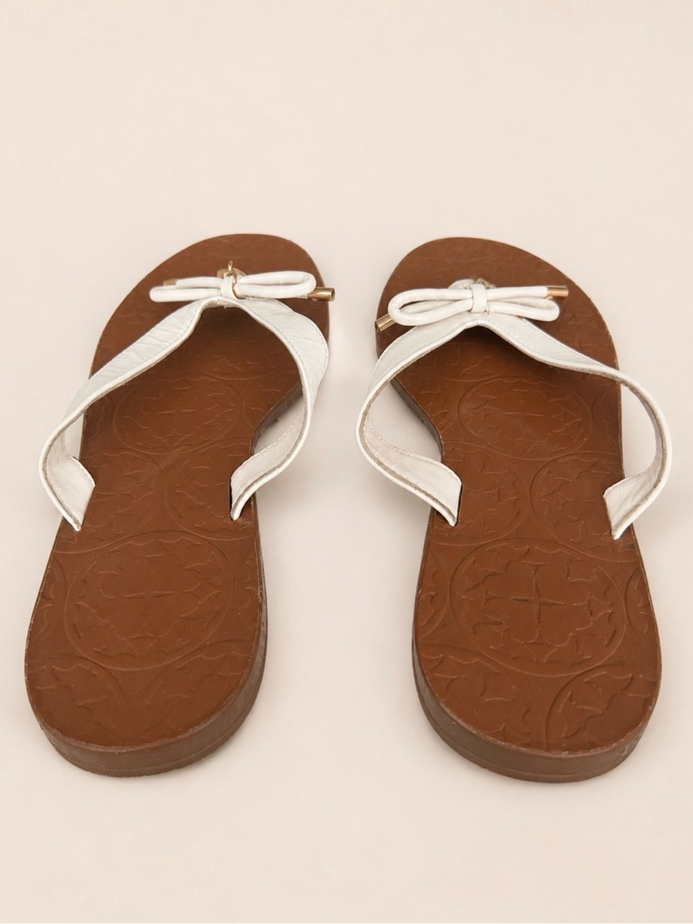 Kate Spade Charles White Leather Bow Sandals Size 6M - Picture 5 of 11